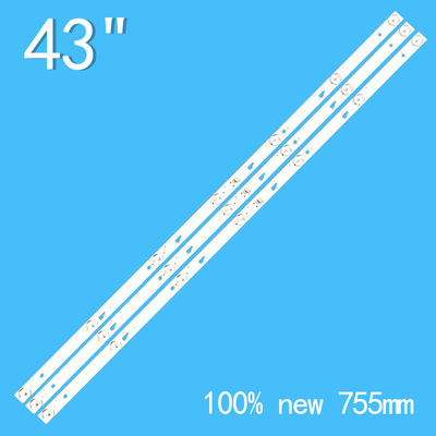 Remplacement de rétroéclairage Tcl de 755 mm pour 43HR332M07A0 V2 4C-LB430T-HR1CK 43A9000 43D2700