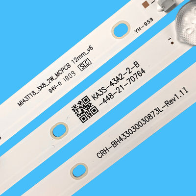 La luz de fondo para TV para L43M5-AZ L43M5-AD L43M5-AU CRH-BH433030030873L-Rev1.1 MI43T18_3X8_2W_MCPCB