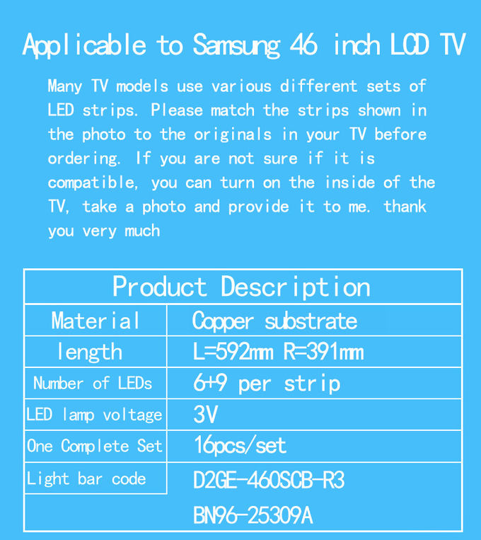 for Samsung UA46F5080AR UA46F5500AJ UA46F6100AJ D2GE-460SCB-R3 0
